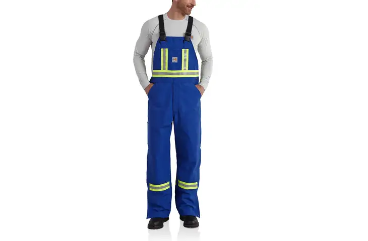 Carhartt Flame-Resistant Striped Duck Bib Overall - view 2
